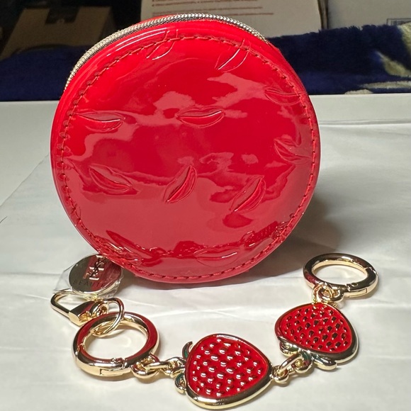 Yves Saint Laurent Handbags - Yves Saint Laurent (YSL) Beaute’ Red Patent Makeup Bag w/ Add on Extender GWP